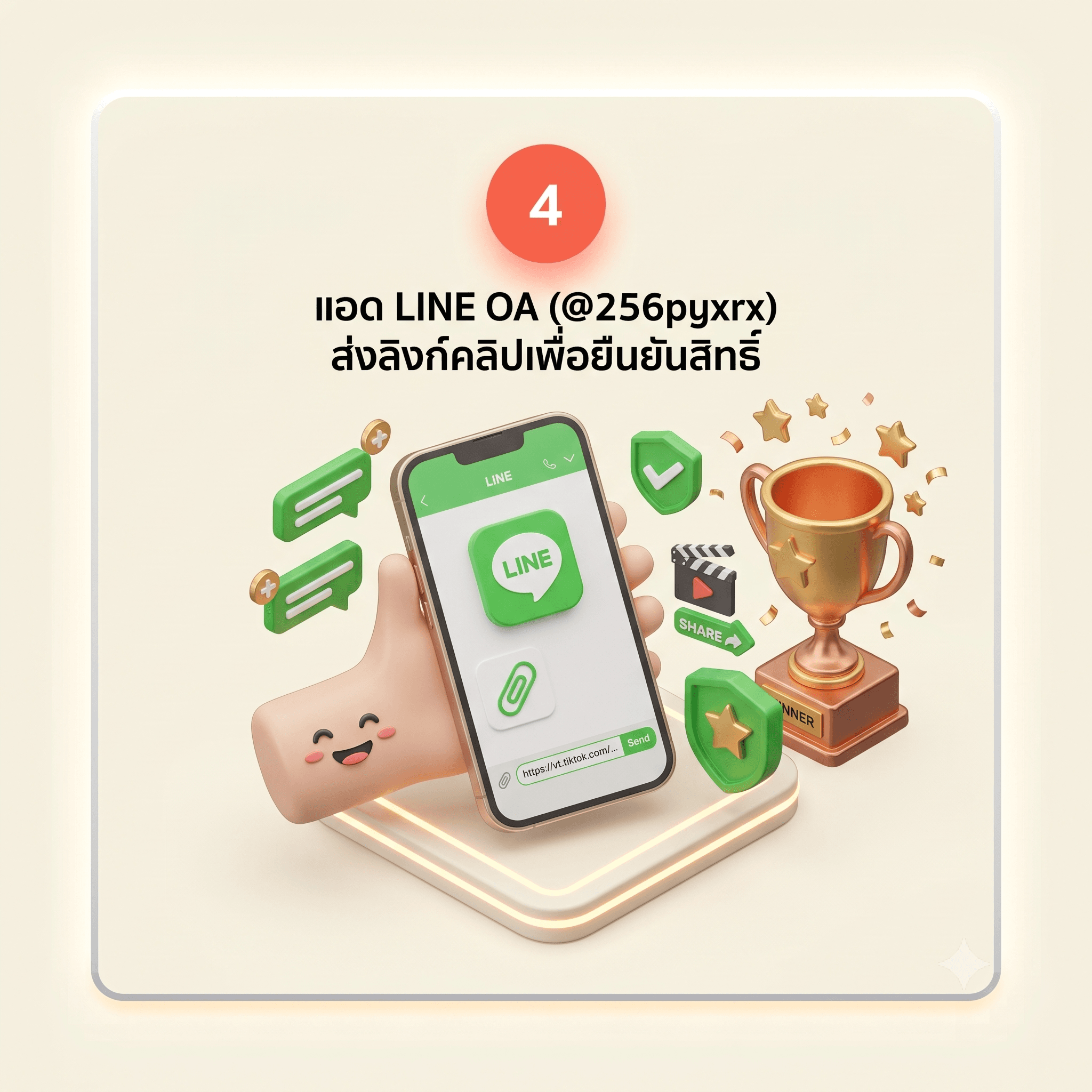 กดปุ่ม "ร่วมกิจกรรม" บนหน้านี้ กรอกชื่อ-นามสกุล เบอร์โทรศัพท์ และลิงก์คลิปที่โพสต์ เพื่อยืนยันการเข้าร่วม
